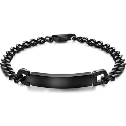 Classic friendship jewelry cuff bangle charm black bracelets for men