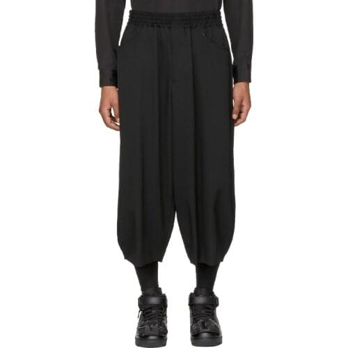 Mens clothing GD Hair Stylist fashion Catwalk street Loose One-piece garment jumpsuits plus size costumes