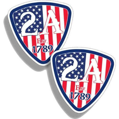 New 2nd Amendment USA Flag Color Car-Sticker and Decals Lovely for Car Bumper Waterproof Cover scratches Interior KK13*13cm