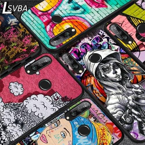 Popular Art Graffiti For Huawei Y9S Y8S Y6S Y9A Y7A Y8P Y7P Y5P Y6P Y7 Y6 Y5 Pro Prime 2020 2019 Black Soft Phone Case