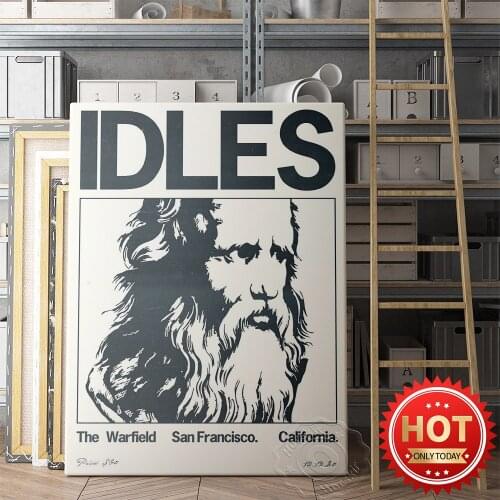 Rock Band Idles Poster, Music Live Gig Print Art, Idles Wall Art, Bar Pub Club Wall Stickers, The Warfield Gig Prints Poster