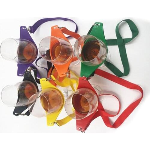Durable Wine Glass Holder Strap Wine Sling Yoke Glass Holder Support Strap For Outdoor Cocktail Party Black Neck Strap ZA3108