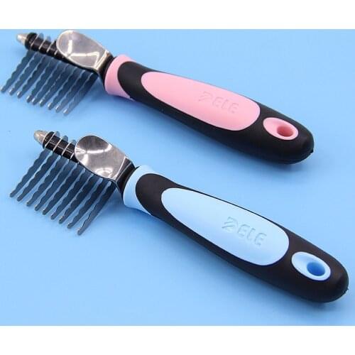 Stainless Pet Cat Dog Comb Professional Dogs Cats Open Knot Rake Knife Pet Grooming Products