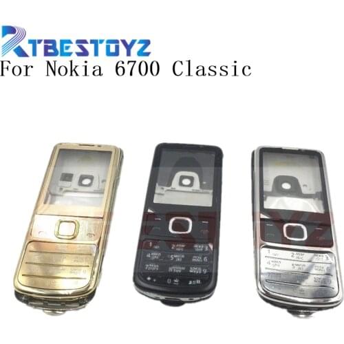 RTBESTOYZ New Full Housing Cover Case Russian English Keyboard Black Silver Golden For Nokia 6700 Classic 6700C