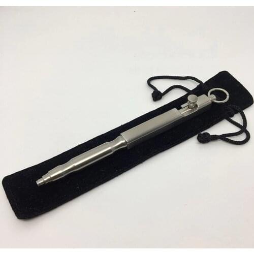 Handmade Stainless Steel Machine Pen Broken Window Tactical Protective Ball Pen EDC Portable Outdoor Self-defense
