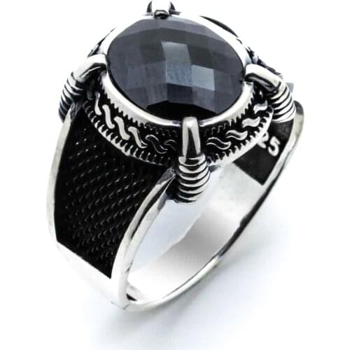 925 sterling Silver Black CZ Ring
