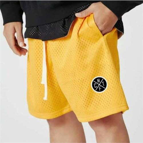 Mesh Workout Casual Shorts Gym Mens Fashion Brand Breathable Fitness Mens Bodybuilding Comfortable Quick-drying Sports Shorts