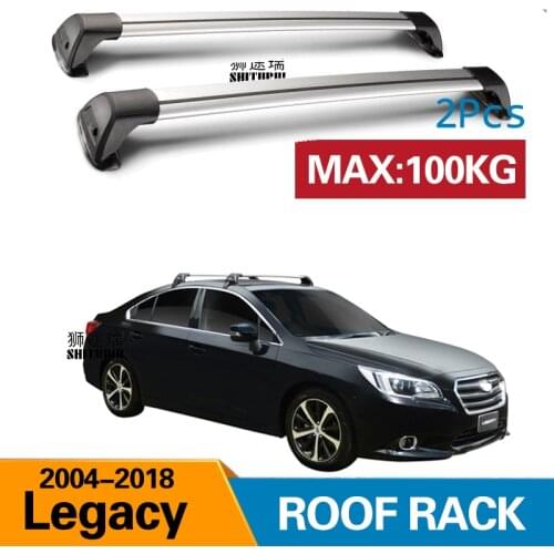SHITURUI For Subaru Legacy 4 Door Sedan 2004 - 2018 Serultra quiet truck roof bar car special aluminum alloy belt lock