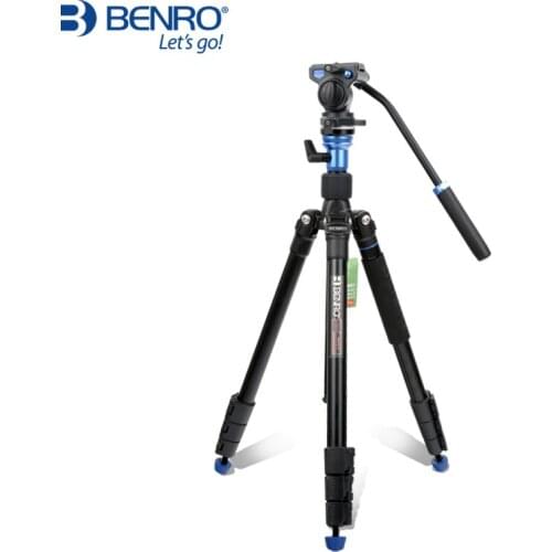 BENRO Tripod Kit Aero 2 A1883fS2c Professional Aluminum Tripod For Video Camera 3D Fluid Head Videotape Dual-use