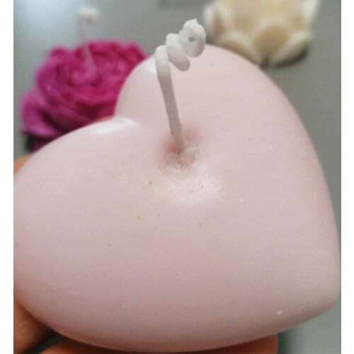 3D Heart Shape Silicone Candle Mould Aromatherapy Candle Mould DIY Handmade Candle Material Resin Mold Candle Making Supplies