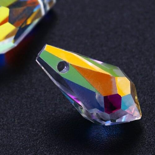 Drop Shape Pendant Accessories Rhinestones Colorful Jewelry Making Accessories Single Hole DIY Necklace Earring Glass Pendants