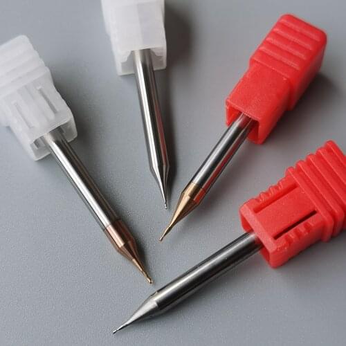 5pcs/set R0.05 R0.1 R0.15 R0.2 R0.25 R0.3 R0.35 HRC55 Aluminum Tungsten Carbide small Micro Diameter Ball nose End Mill
