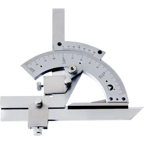 Carbon Steel Universal Bevel Protractor 0-320 Degree Precision Angle Measuring Ruler Tools Accuracy of 0.02