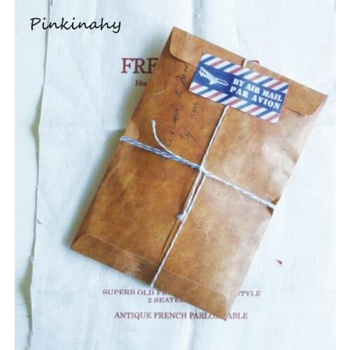 50Pcs/Lot 16x11cm Old Style Vintage Paper Envelope Brown Kraft Packaging For Retro Postcard Invitation Card Small Gift Letter