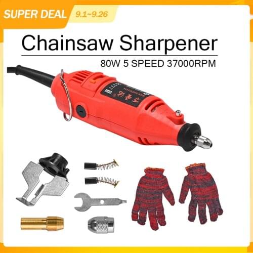 180W 5 Speed 37000rpm Power Grinder Sharpening Mini Handheld Machine Chain Electric Saw Grind Sharpening Machine Power Tool Set