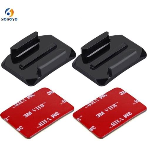 2pcs Curved Surface Base Mounts With 3M VHB Adhesive Stickers for Gopro Hero 8 7 6 5 3 4 SJCAM SJ4000 Action Camera Accessories