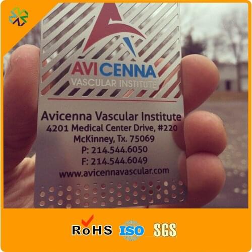 2018 new arrival!cutting out/cutting through metal cards printing supplier from China