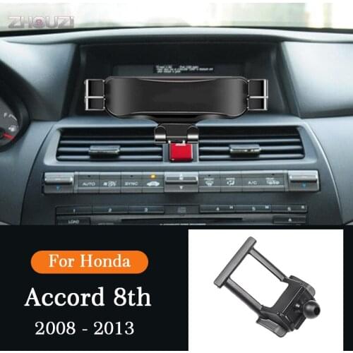 Car Mobile Phone Holder Air Vent Outlet Clip GPS Stand Gravity Navigation Bracket For Honda Accord 8th 2008-2013 Car Accessories