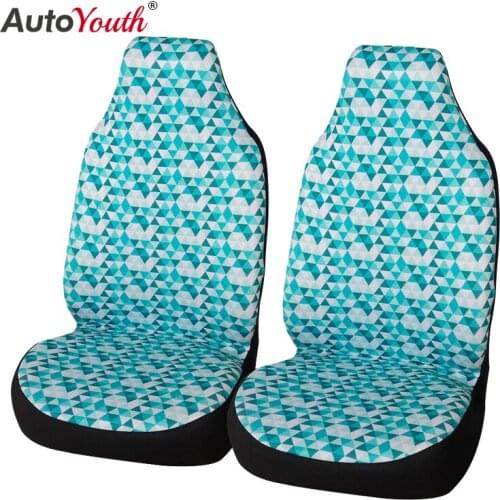 Car Seat Covers Triangle Pattern Universal Auto Front Seats Protector Fits for Car SUV Sedan Truck Car Interior
