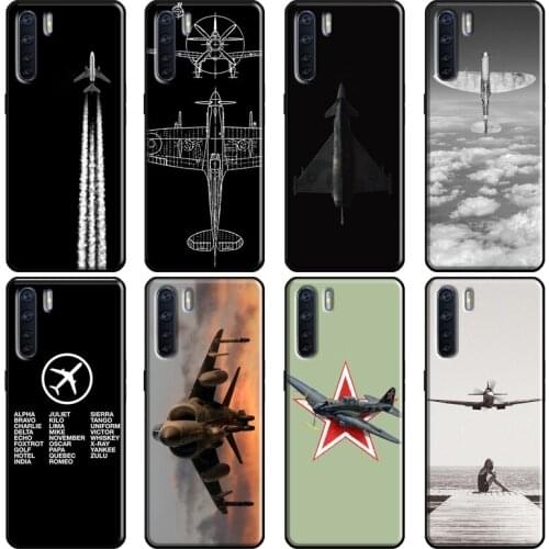 Airplane Aircraft Cover For OPPO A5 A9 A31 A53 2020 A1K A5S A15 A52 A72 A83 A91 F5 F7 Reno 2 Z 4 Pro Case