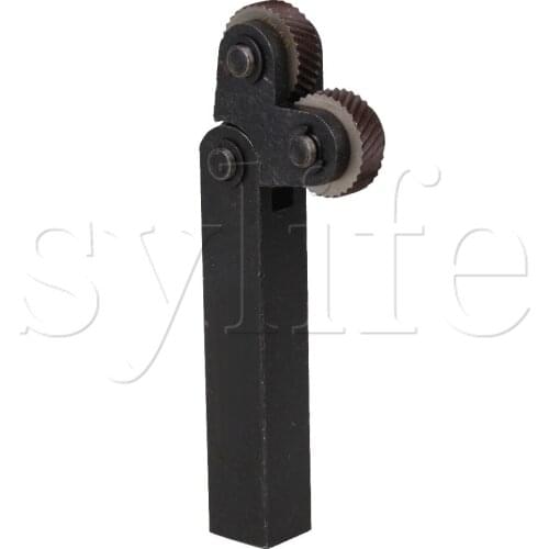 Diagonal 2.0mm Pitch 8 x 26mm Dual Wheel Knurling Linear Knurl Tool Replacement