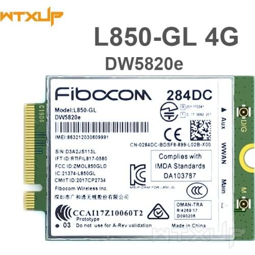 DW5820e L850-GL LTE 4G Card Module 0284DC 284DC Cat 9 450M For Dell laptop Precision 3540 5400 5500