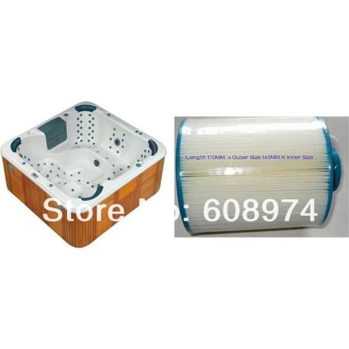 Cartridge filter for hot tubs, Diameter 14.3 cm 17.0 Cm fine thread 5.7 cm