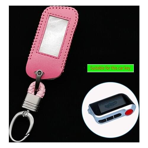 Leather A93 Key Case Cocer For Starline A39 A63 Two Way Car Alarm Lcd Remote Controller Transmitter Keyring Protect Shell