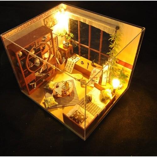 'Moxiang Court'DIY Dollhouse With Furniture For Dolls Creative Mini World Doll House Handmade House New Year Goods Girl Gift