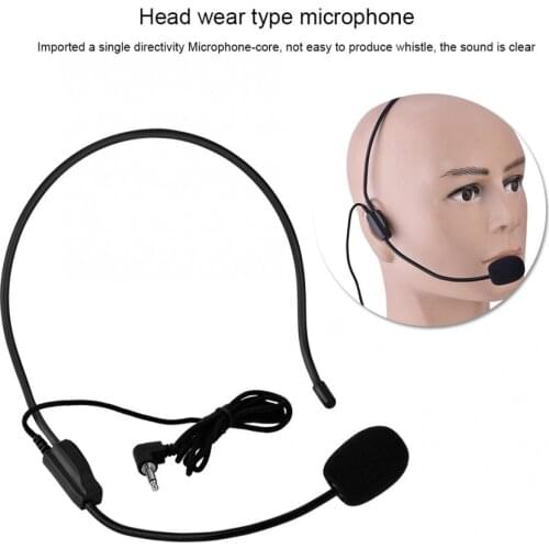 3.5mm Mini Microphone Audio Microphone Wired Head Headset Microphone Conference Teach Speaker For Voice Amplifier