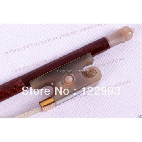 One Violin Bow Ox horn Frog Brazilwood Round Stick New 4/4 1 pcs #5