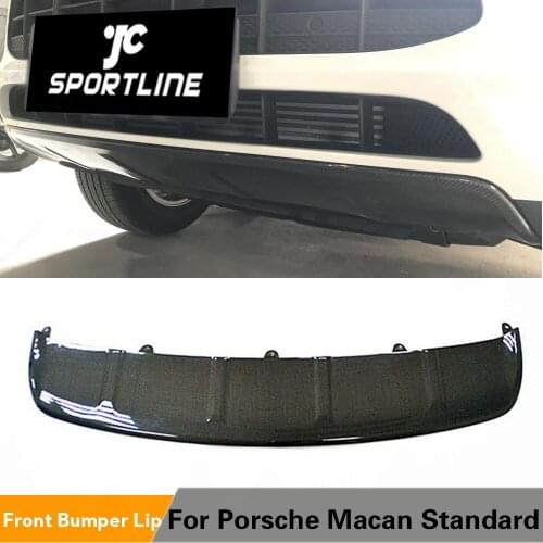 Carbon Fiber Front Bumper Lip Spoiler Splitters For Porsche Macan Standard 2014 2015 2016 2017 Front Bumper Guard