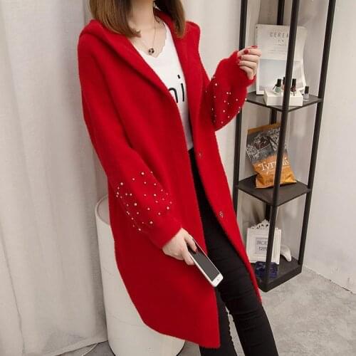 Plus Size Mink Fur Cardigan Women Coat 2020 New Autumn Winter Korean Elegant Women Slim Imitation Mink Velvet Knit Button Jacket