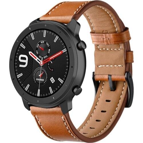Fashion Genuine Leather Watch Band Strap for Huami Amazfit GTR 47mm 42mm Replacement Wrist band strap new