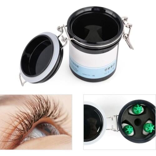 Hot sale Graft Eyelash Glue Storage Tank Activated Carbon Box Adhesive Sealed Container Storage Tool Portable