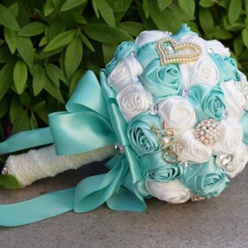 Pink Wedding Bouquet Handmade Artificial Flower Rose buque casamento Bridal Bouquet for Wedding Decoration