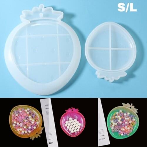 Silicone Plate Dish Mold DIY Fruit Tray Molds Jewelry Storage Resin Epoxy Casting Mold Strawberry Shape DIY Craft Tool Homedecor