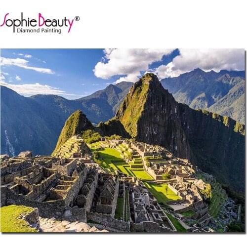 Sophie Beauty New 5d diy diamond painting full embroidery cross stitch rhinestone handcraft mosaic kit mountain home arts C1864
