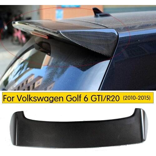 Carbon Fiber rear trunk spoiler For VW Golf 6 MK6 Car rear wing spoiler 2010-2015 only fit GTI&R20