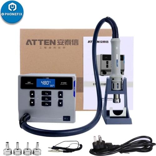ATTEN ST-862D Lead-free Hot Air Gun Rework Station 1000W Intelligent Digital Display Soldering Station For Phone PCB Chip Repair
