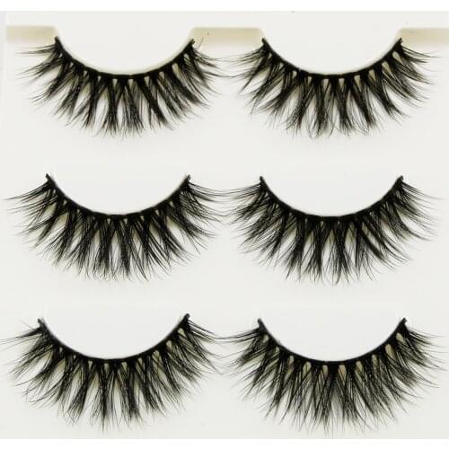 YOKPN Exaggerated Black 3D False Eyelashes Cross Messy Soft Curl Thick Fake Eyelashes Smoke Makeup Tools Natural Long Eye Lashes