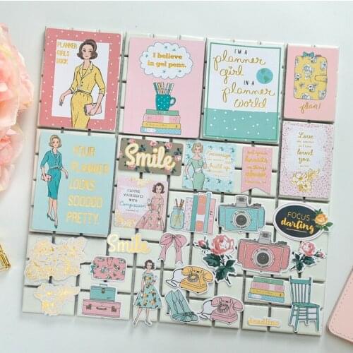 YPP CRAFT 25pcs Pretty Lady Cardstock Die Cuts for Scrapbooking Happy Planner/Card Making/Journaling Project