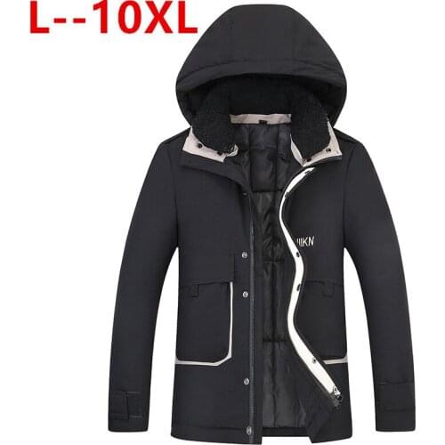 Plus size 10XL 8XL 6XL 5XL Brand Winter Cotton Padded Hooded Long Jacket Men Thick Hoodies Parka Coat Male Quilted Jacket Coat