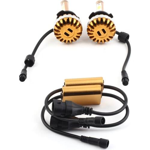 1 Pair D6 H11 9006 Car LED Headlamp Bulb Replacement Xenon Headlights 4000LM DC9-36V 60W 6000K LED Chip White Light