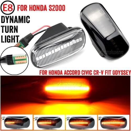 2pcs For Honda CRV Accord Civic City Fit Jazz Stream HRV S2000 Odyssey Integra RSX NSX LED Dynamic Side Marker Turn Signal Light