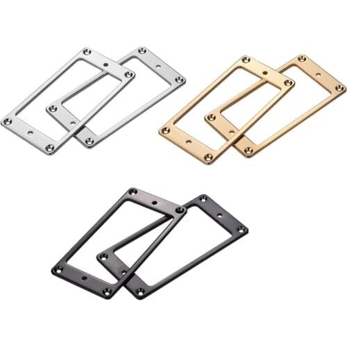 2pcs Electric Guitar Humbucker Pickup Ring Guitar Metal Flat Frame Mounting Ring Drop Shipping