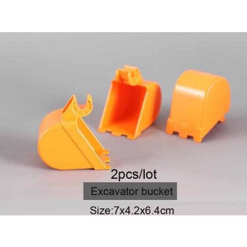 2pcs/lot Big Bricks Parts Excavator bucket Building Blocks DIY Creative STEAM Children Toy Blocks Parts for Kid