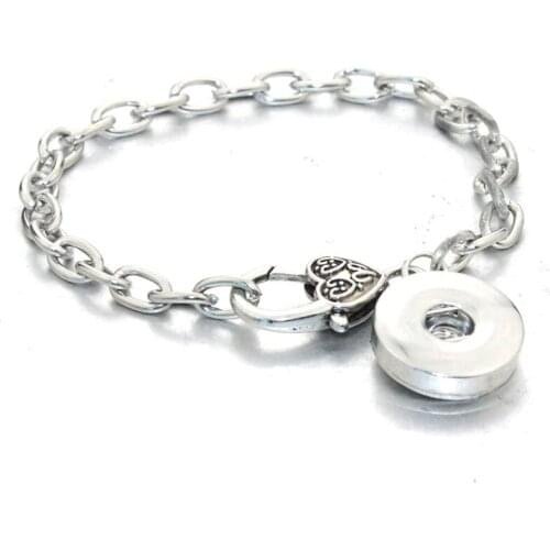 21cm Lobster clasp bracelet Newest Design Chain Vintage Bracelet Fit 18mm Snaps Jewelry 1950