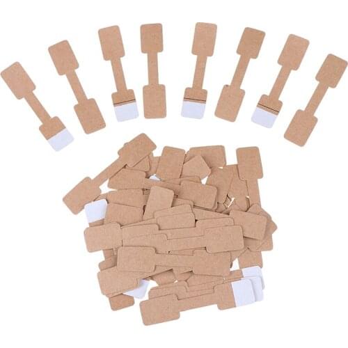 50/100Pcs/lot Blank Price Tags Jewelry Display Card Labels Hangtag Necklace Ring Labels Paper Stickers Paper