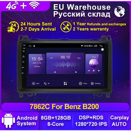 6+12GB IPS Screen Android11 Car Multimedia GPS Navigation For Mercedes Benz B200 Sprinter W906 W245 W169 Viano Vito W639 Carplay